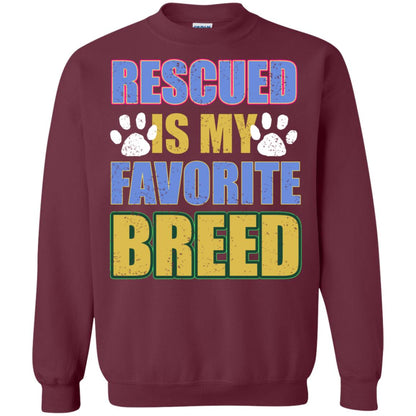 Rescued Is My Favorite Breed Shirt Maroon