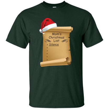 Mom's Christmas List Is Just Silence Funny Mommy Gift Shirt Forest