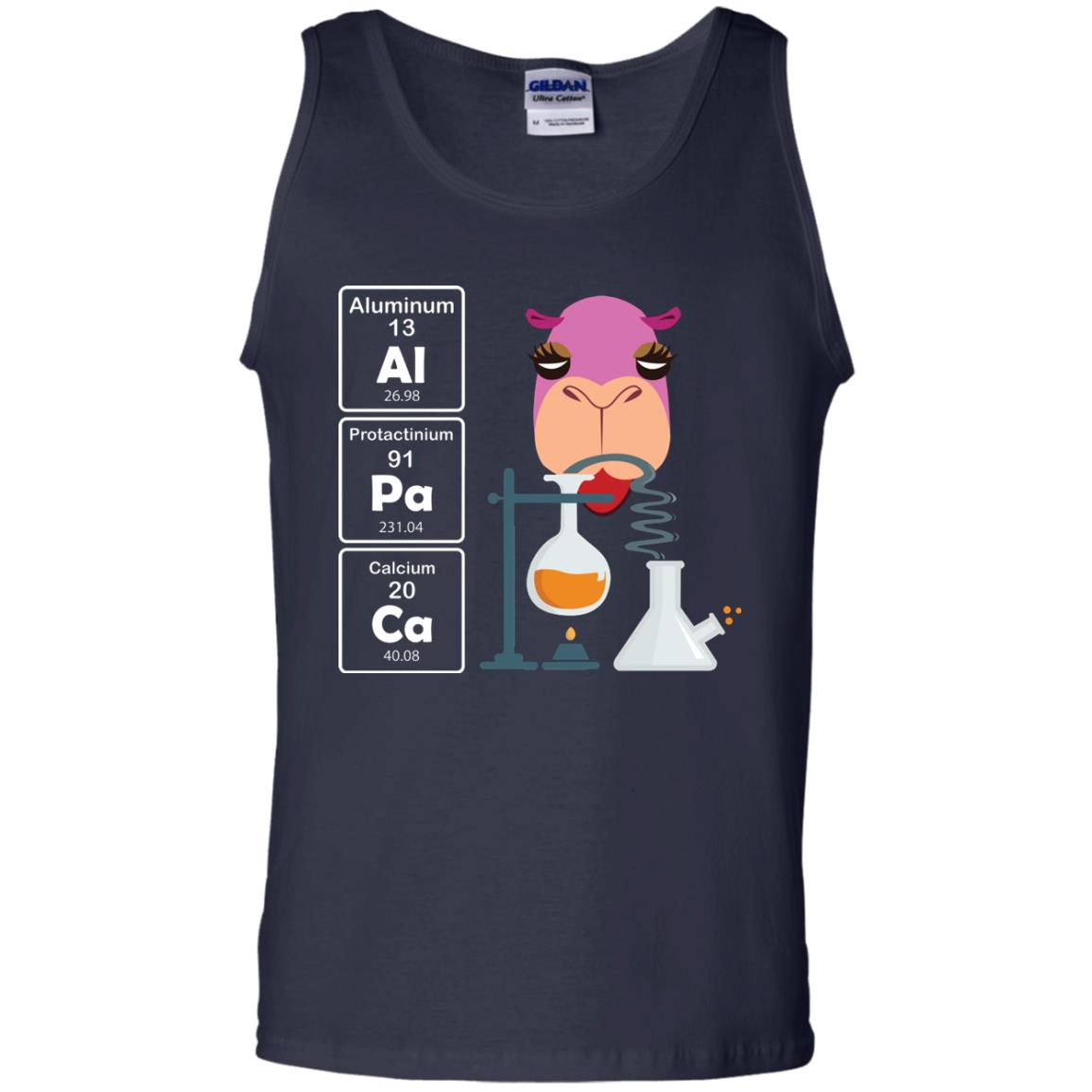 Al-pa-ca Funny Element Chemistry Alpaca Lover Shirt Navy