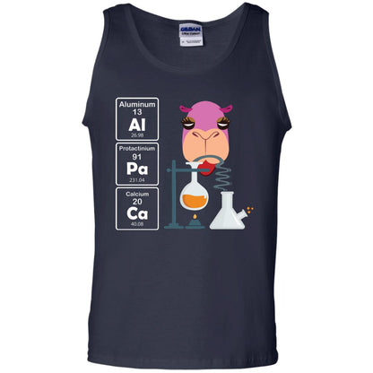 Al-pa-ca Funny Element Chemistry Alpaca Lover Shirt Navy