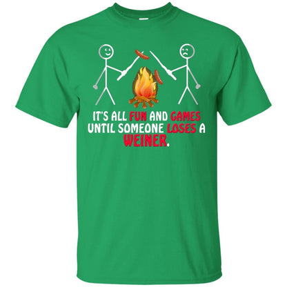 Camper T-shirt It's All Fun And Games Irish Green