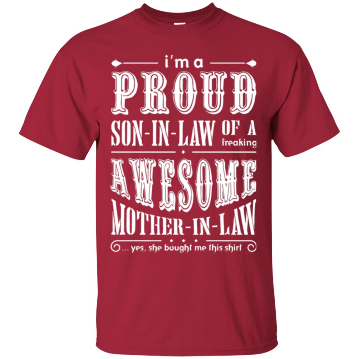 Son In Law T-shirt Of A Freaking Awesome Mother In Law Cardinal