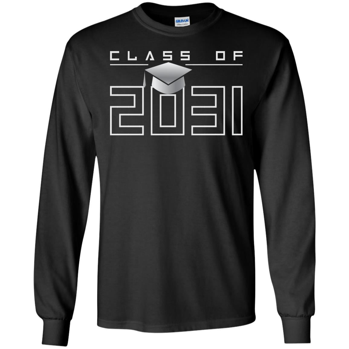 Class Of 2031 Kindergarten First Day Of School Graduate In 2031 Shirt Black