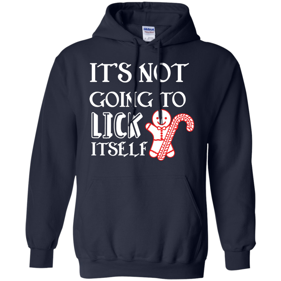 Christmas T-Shirt It's Not Going To Lick Itself Navy