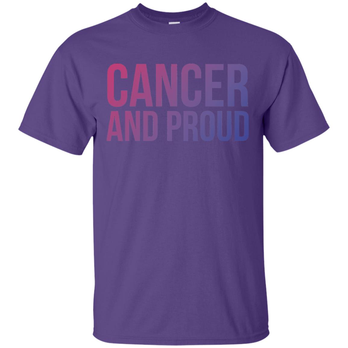 Cancer And Proud Lgbt Gear Bi Flag Gradient Shirt Purple