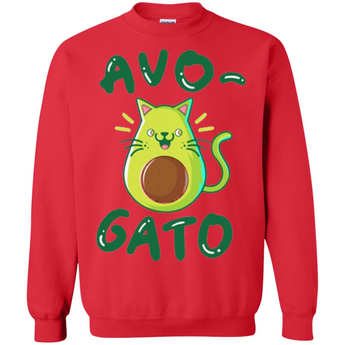 Cat Lovers T-shirt Avocado Avogato Red