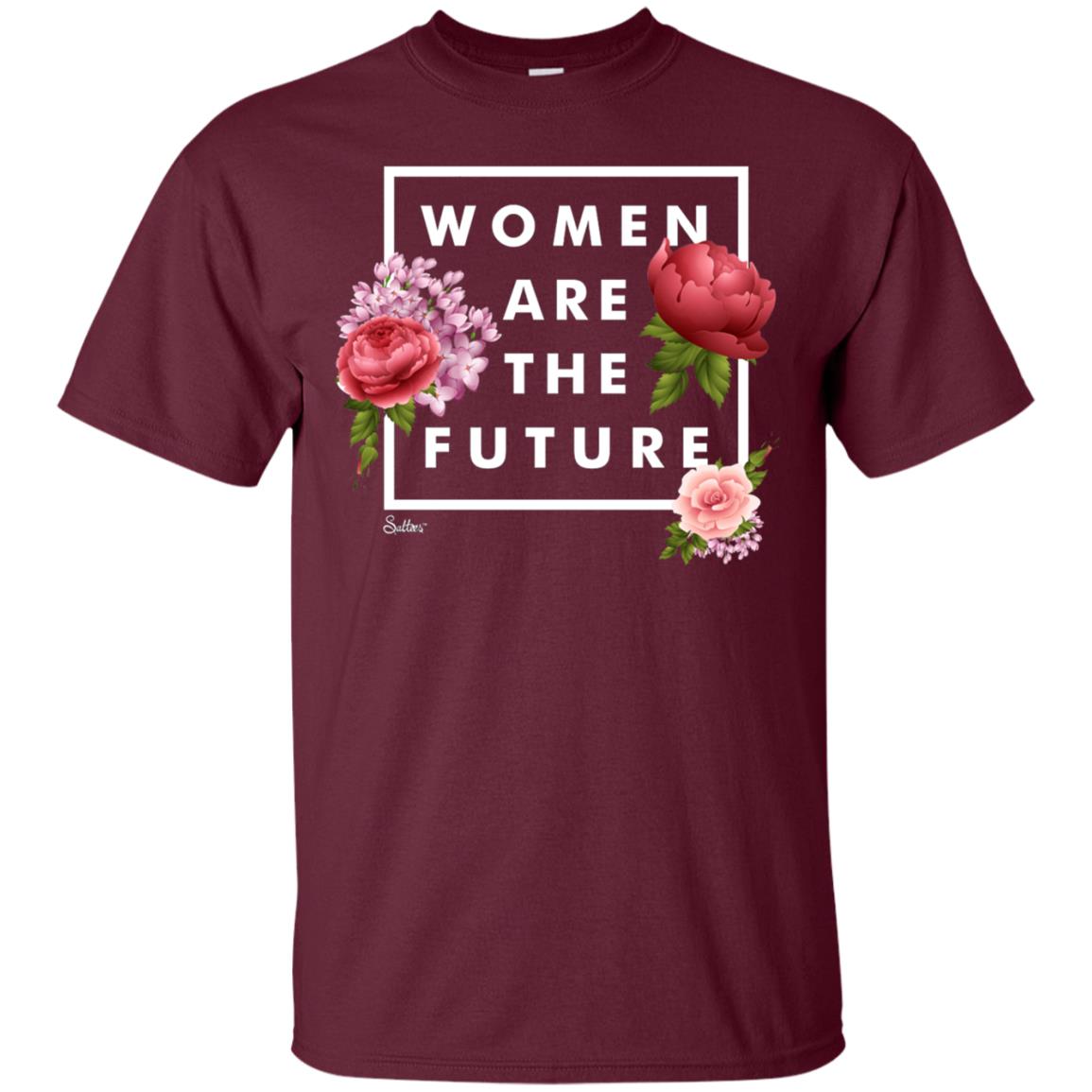 Women Are The Future T-shirt Maroon