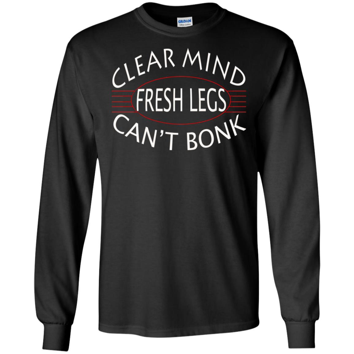 Clear Mind Fresh Legs Can't Bonk Marathon Running Shirt Black