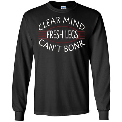 Clear Mind Fresh Legs Can't Bonk Marathon Running Shirt Black