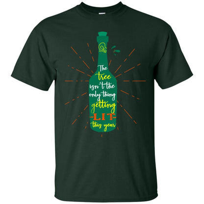 The Tree Isn't The Only Thing Getting Lit This Year Drinking Gift Shirt Forest