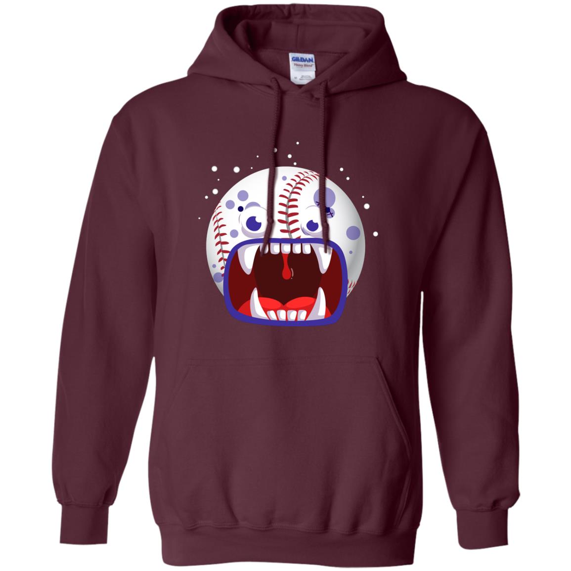 Baseball Halloween Shirt Maroon