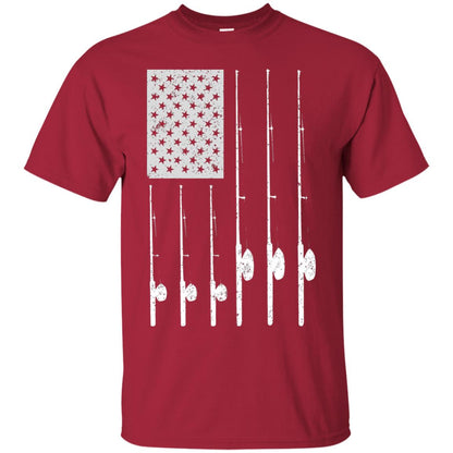 Patriotic Fishing T-shirt American Usa Flag Great Cardinal