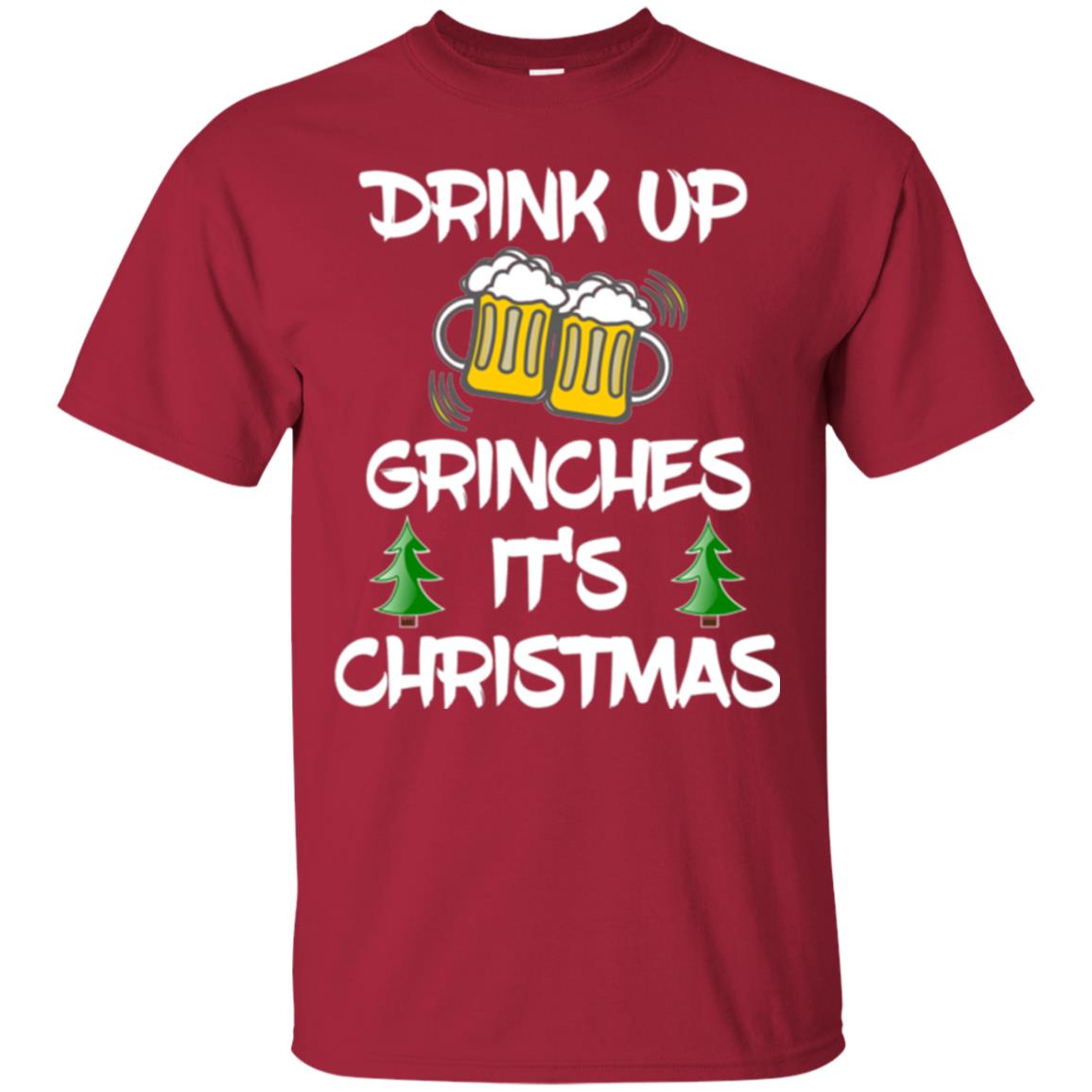 Beer Lovers T-shirt Drink Up Grinches It_s Christmas Cardinal