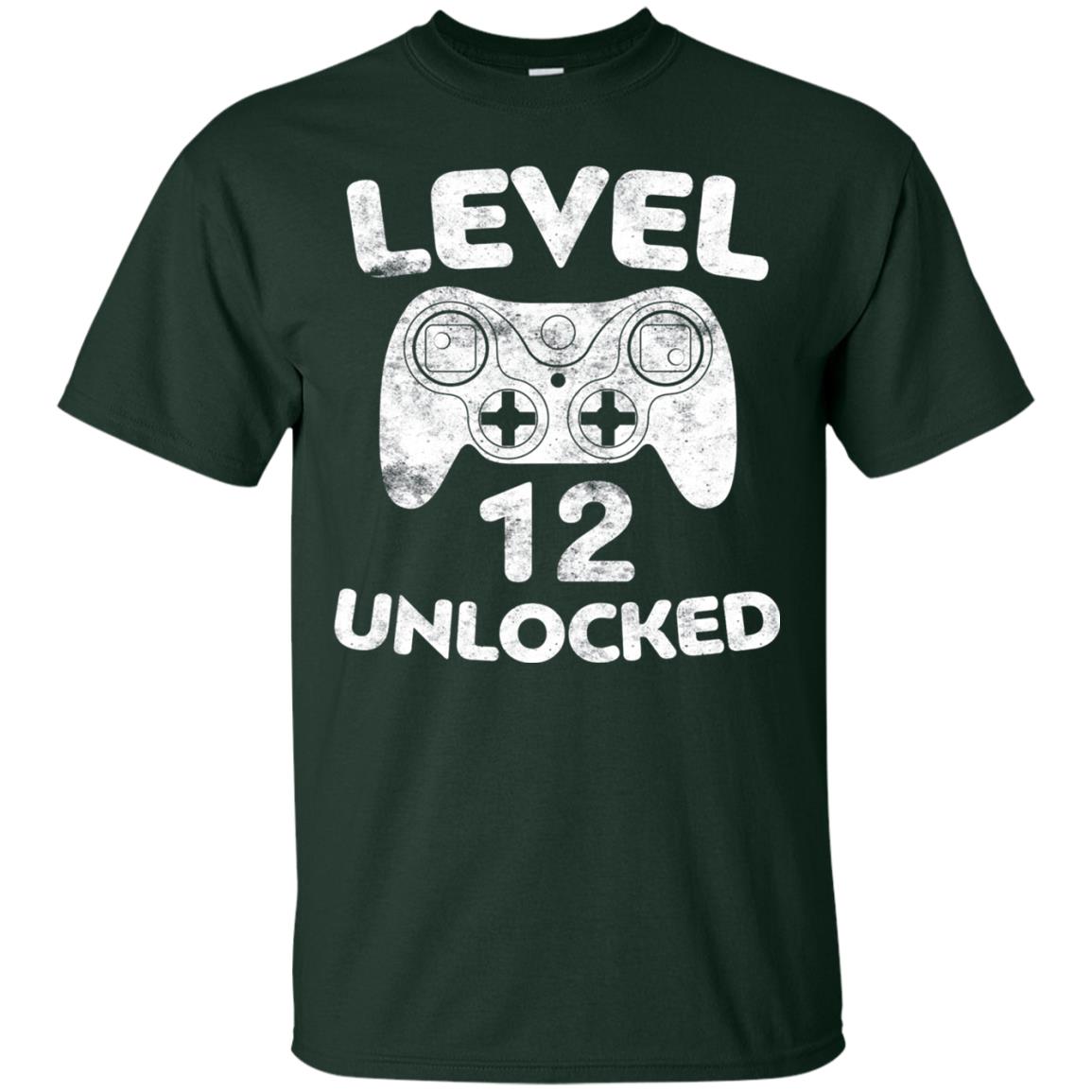 Level 12 Unlocked 12th Video Gamer Birthday Shirt Forest