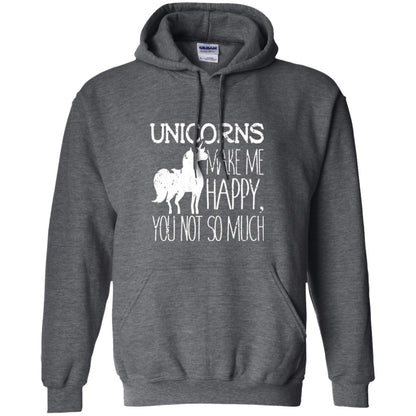 Unicorns Lovers T-shirt Unicorns Make Me Happy You Not So Much Dark Heather