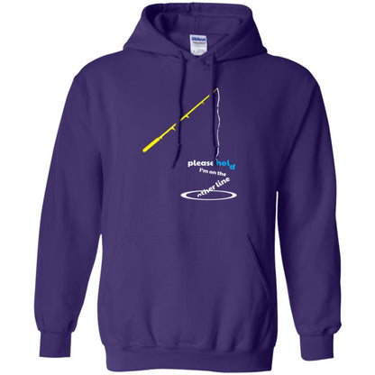 Fisherman T-shirt Please Hold I'm On The Other Line Purple