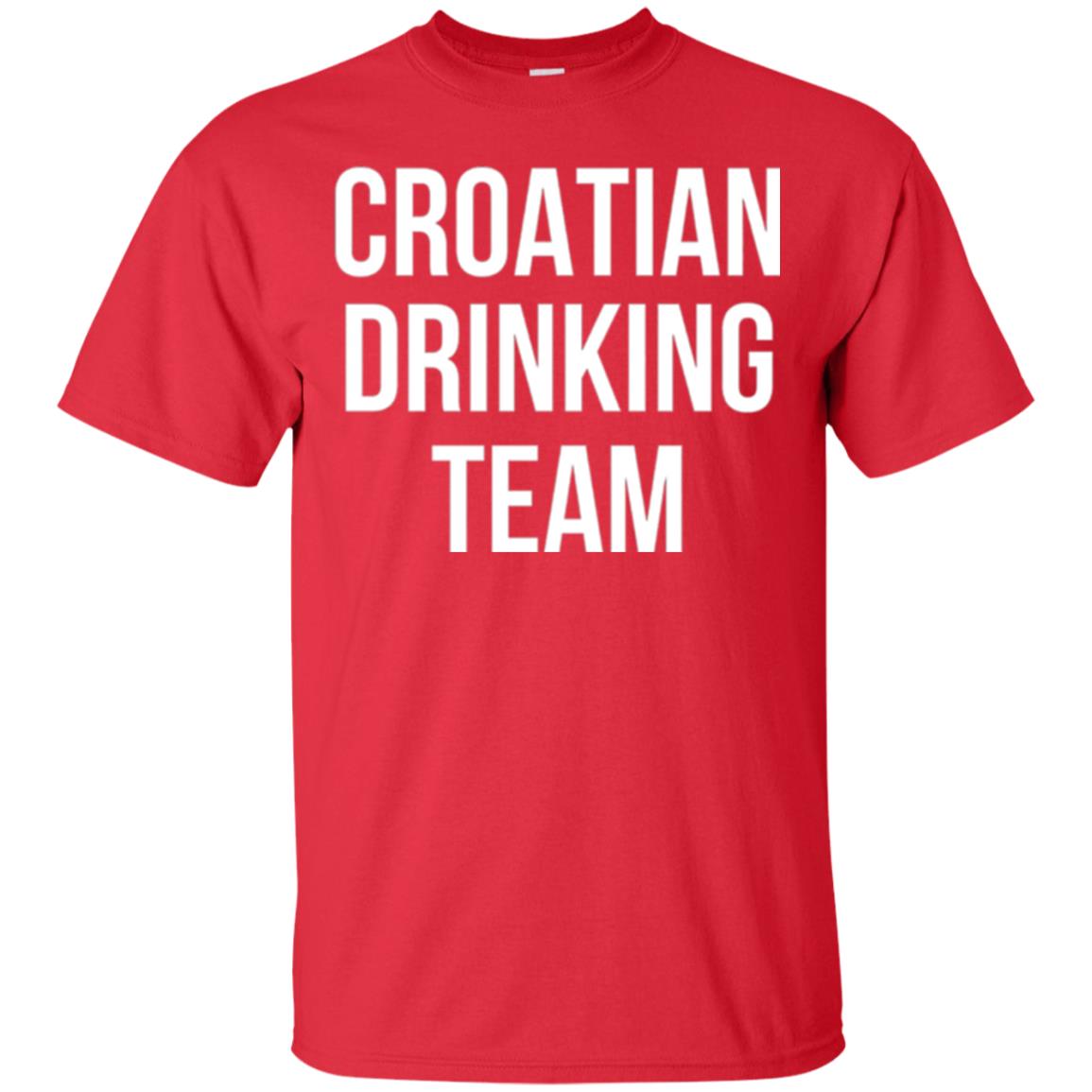 Croatian Drinking Team Drinking T-shirt Red