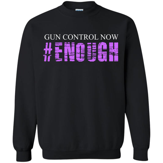 Anti Gun T-shirt Gun Control Now Enough Black