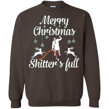 Christmas T-shirt Reindeer Merry Christmas Shitter's Full Dark Chocolate