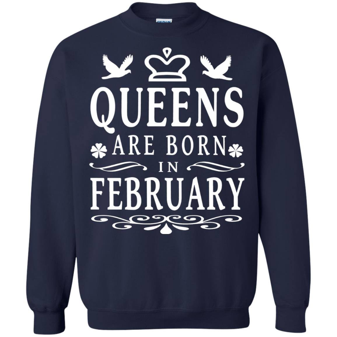 Birthday T-shirt Queens Are Born In February Navy