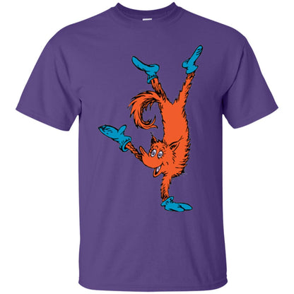 Dr. Seuss Fox In Socks Handstand Book Lover T-shirt Purple