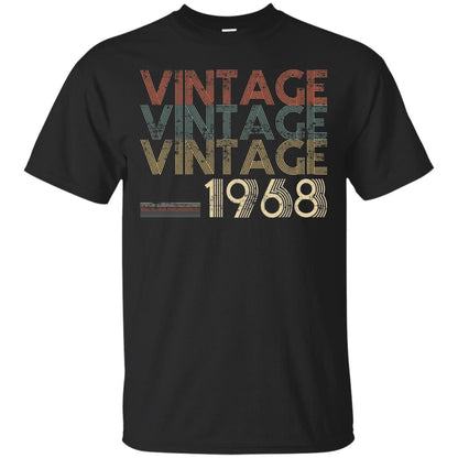 Retro Classic Vintage Born In 1968 50th Birthday T-shirt Black