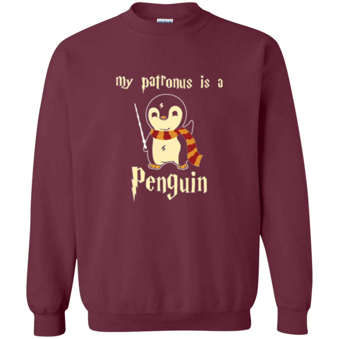 Penguin Lovers T-shirt My Patronus Is A Penguin Hot Maroon
