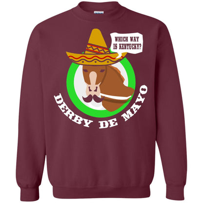 Derby De Mayo Kentucky Sombrero Mexican Horse Race T-shirt Maroon