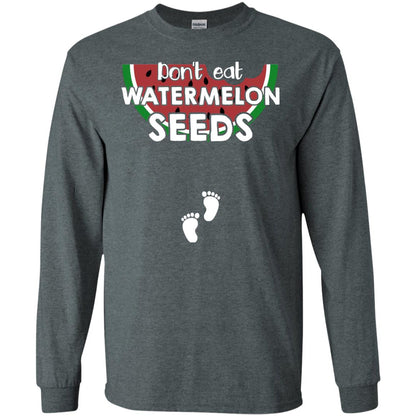 Don_t Eat Watermelon Seeds Pregnancy Announcement Shirt Dark Heather