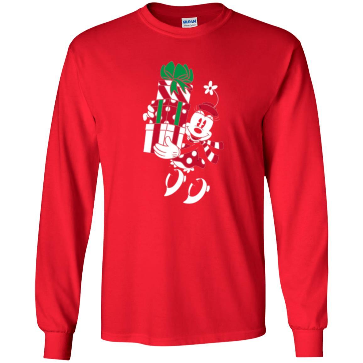 Christmas T-shirt Disney Minnie Mouse Christmas Gifts Red