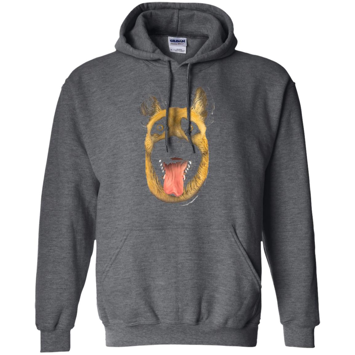 Dog Lover T-shirt Creepy Dog Head T-shirt Dark Heather