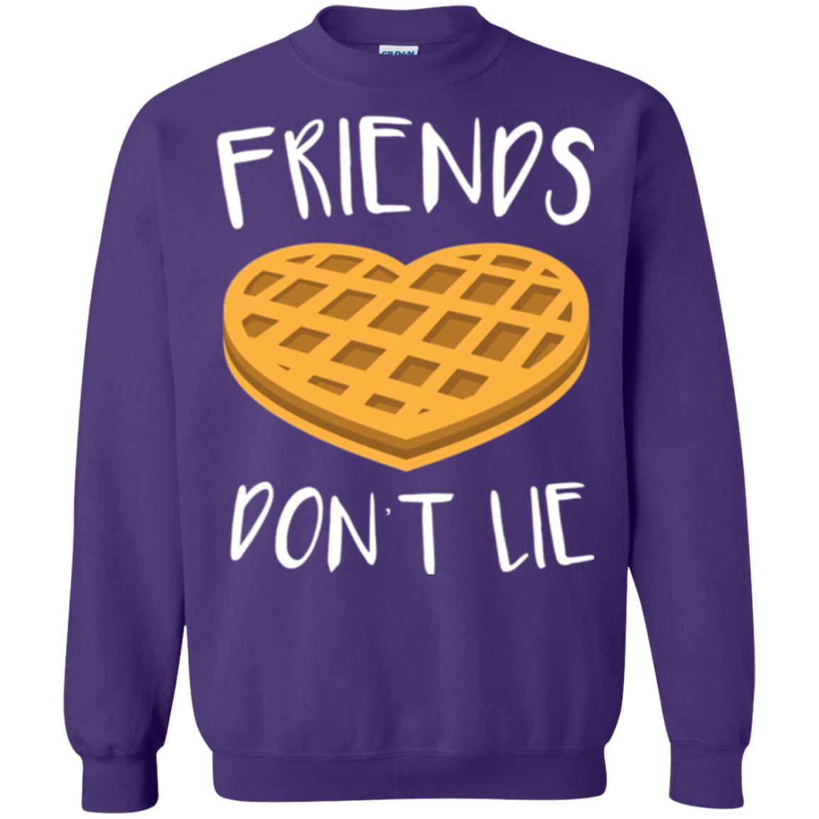 Funny Waffle T-shirt Friends Don_t Lie Purple