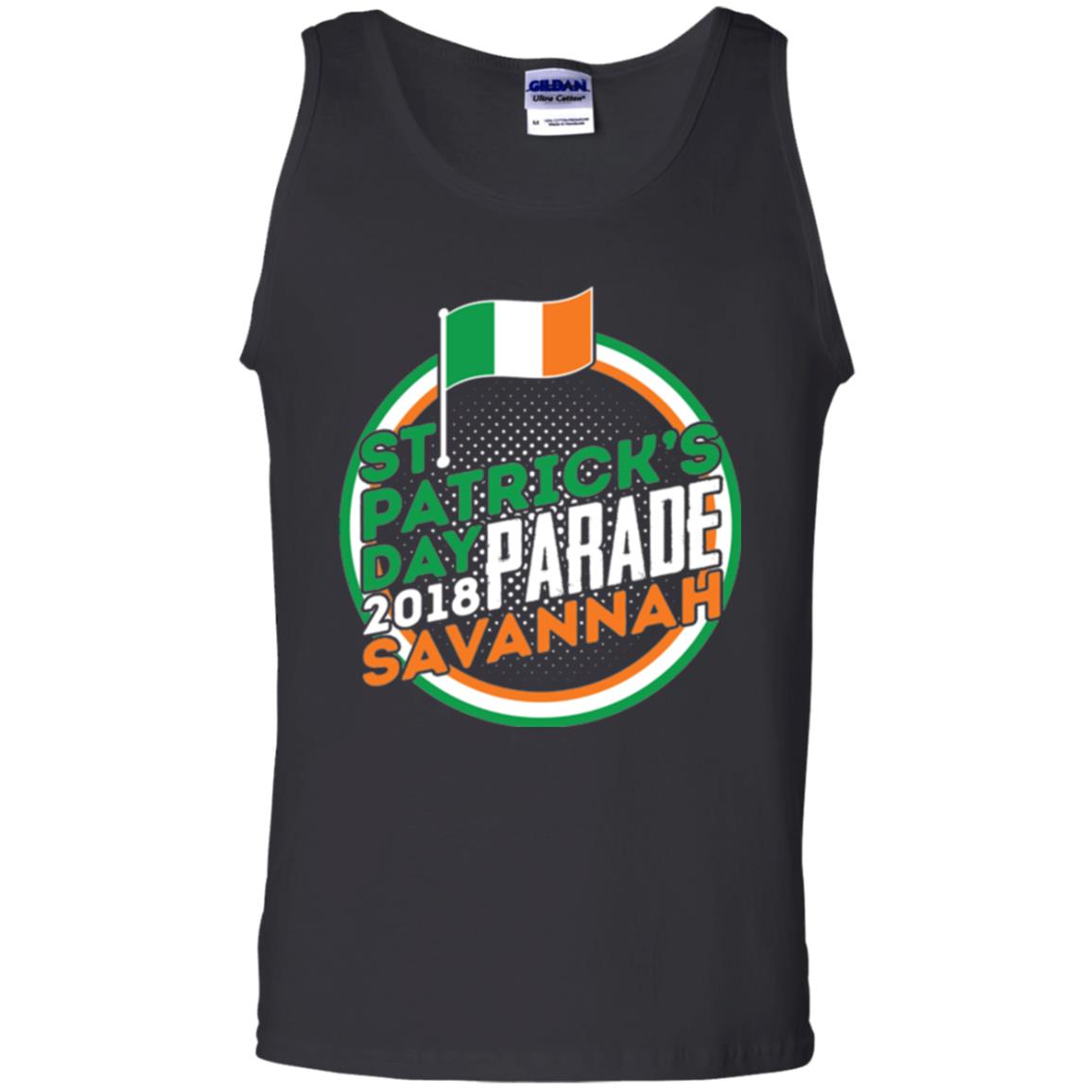 Parade Savannah 2018 Ireland Flag St. Patrick_s Day T-shirt Black