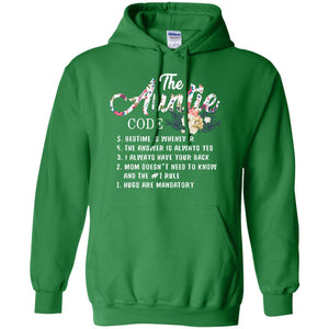 The Auntie Code Shirt For WomensG185 Gildan Pullover Hoodie 8 oz.