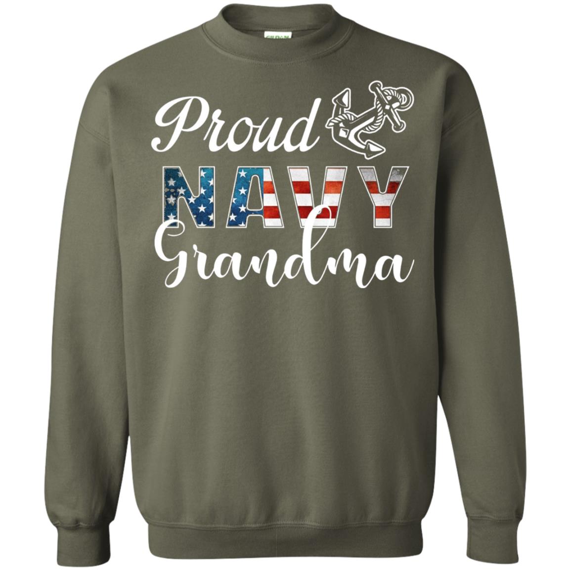 Proud Navy Grandma Military Mama Shirt Military Green