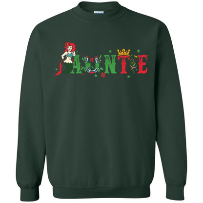Aunt T-shirt Mermaid Auntie T-shirt Forest Green