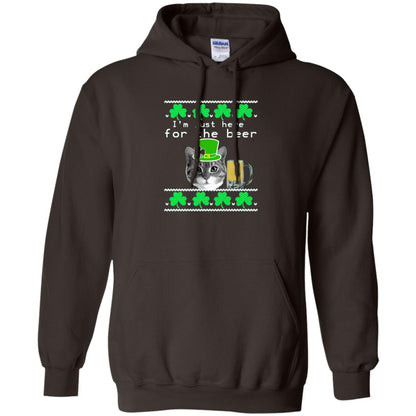 Saint Patrick_s Day T-shirt I_m Just Here For The Beer Dark Chocolate