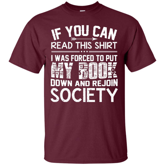 If You Can Read This Shirt Maroon