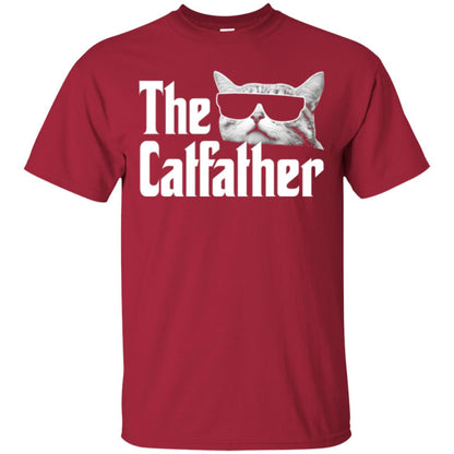 Funny Gift Shirt For Cat Daddy The Catfather T-shirt Cardinal