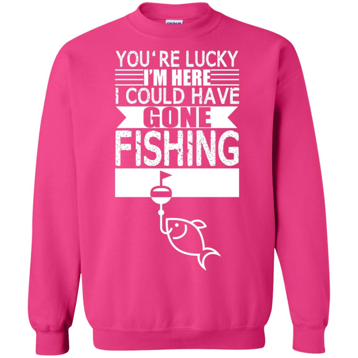 Fishing Lover T-shirt I_m Here I Could Have Gone Fishing Heliconia