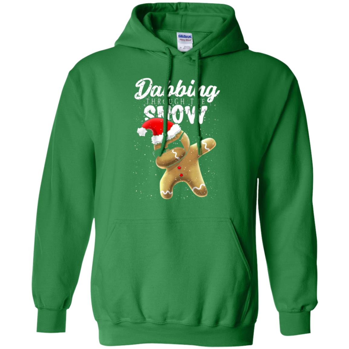 Dabbing Gingerbread T-shirt Dabbing Through The Snow Irish Green