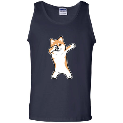 Dog Lover T-shirt Dabbing Shiba Inu Doge Navy