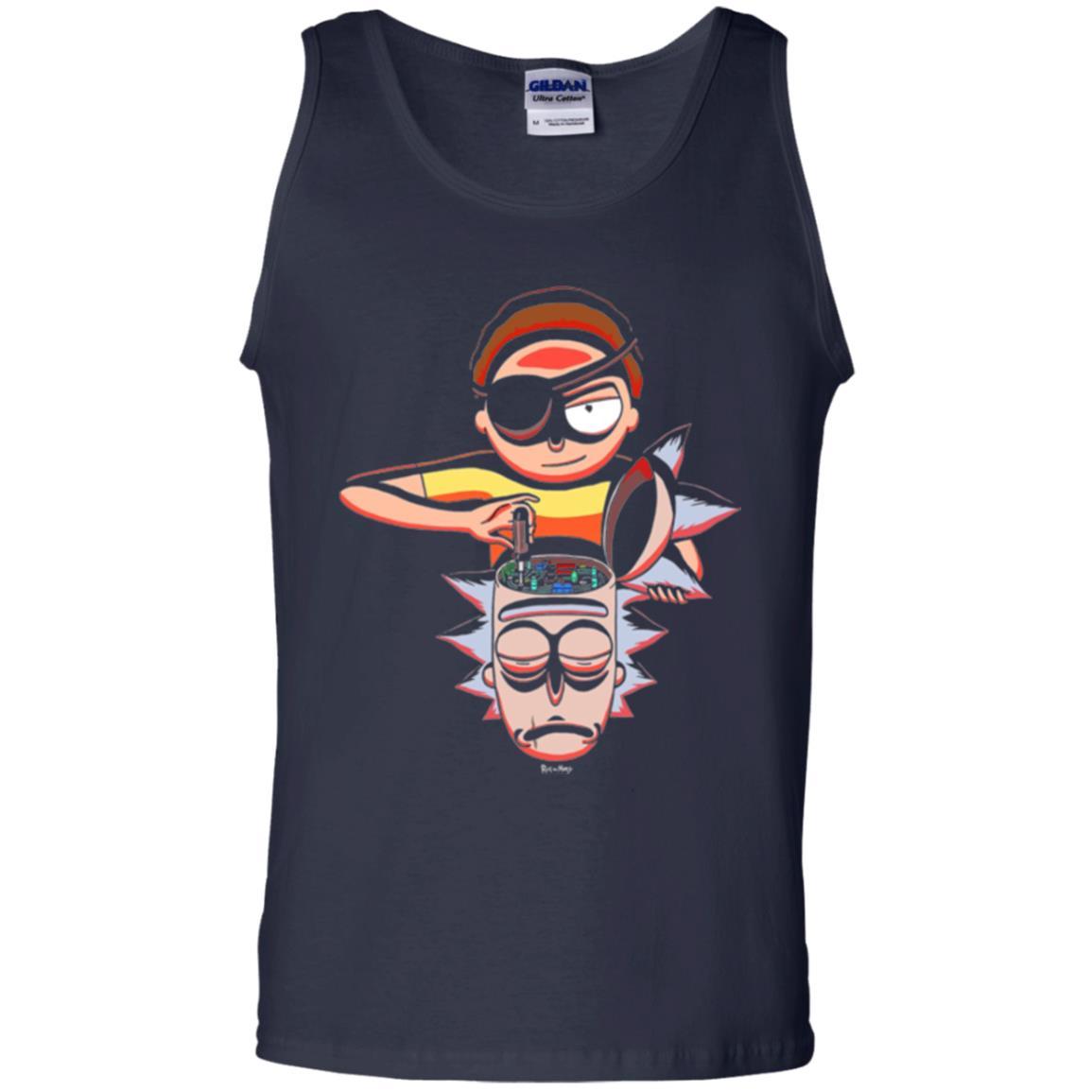 Film T-shirt Cartoon Lover Evil Morty Navy