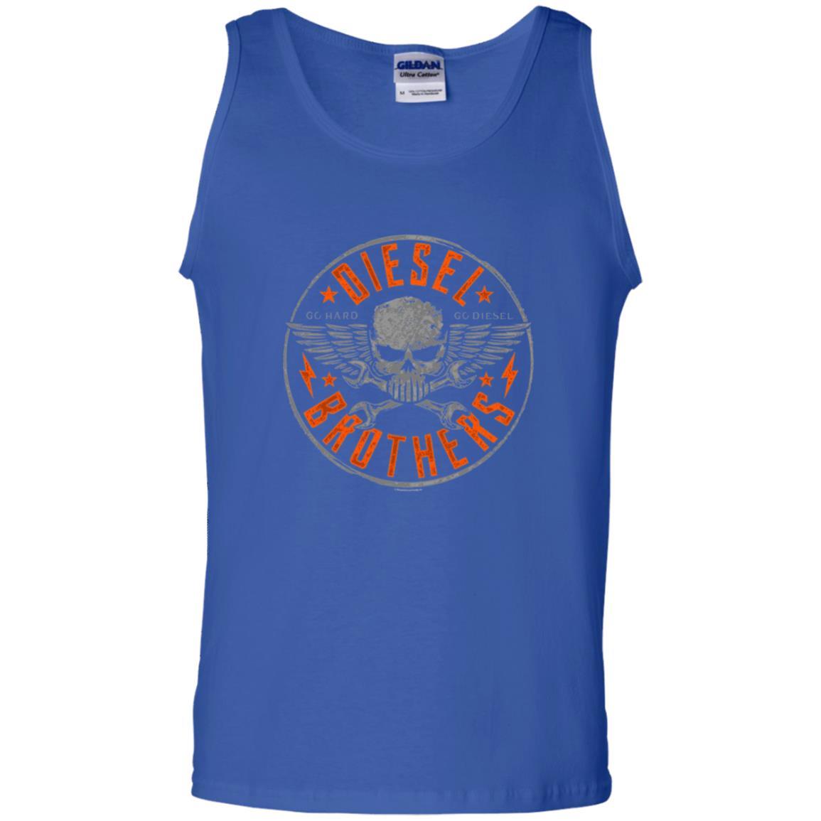 Skull Cross Wrench T-Shirt Diesel Brothers Go Hard Go Diesel Royal