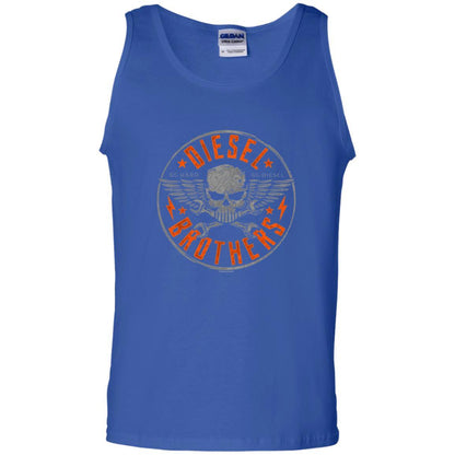 Skull Cross Wrench T-Shirt Diesel Brothers Go Hard Go Diesel Royal