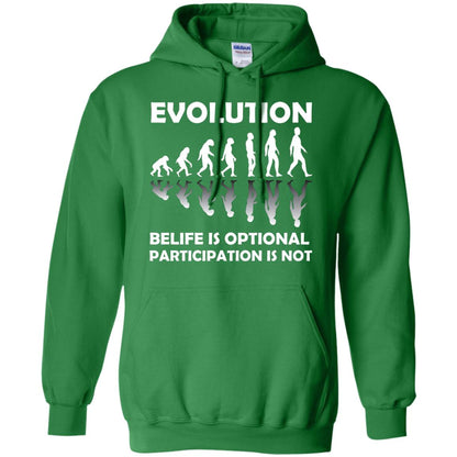 Evolution Belife Is Optional Participation Is Not Shirt Irish Green