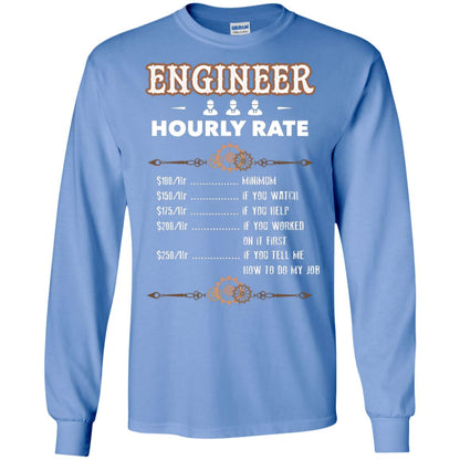 Engineer Hourly Rate Shirt For Mens Or Womens Carolina Blue