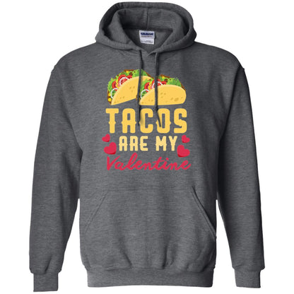 Funny Valentines Day Shirt Tacos Lovers Love Heart Gift Shirt Dark Heather
