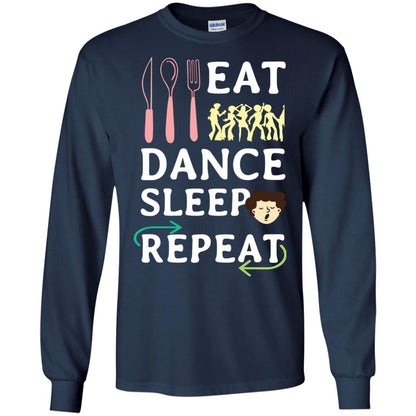 Eat Dance Sleep Repeat Dance Lover Shirt Navy