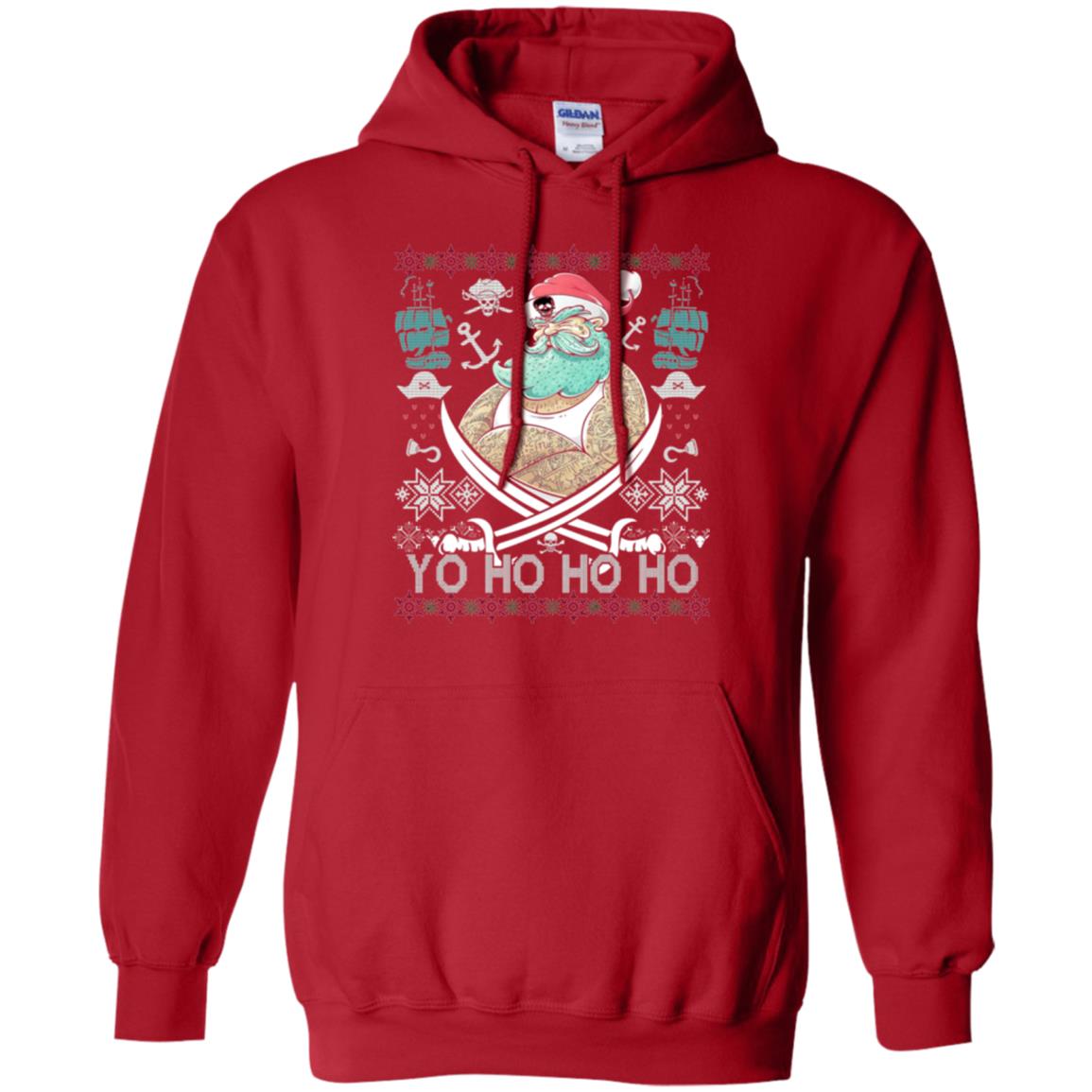 Christmas T-shirt Santa Pirate Red